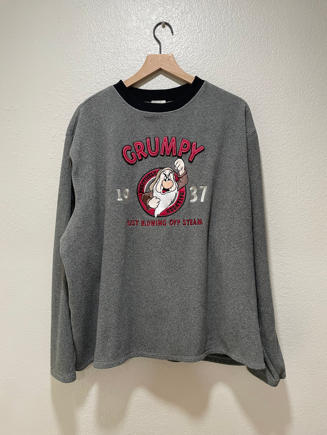 Vintage Disney Grumpy Fleece Sweatshirt XL