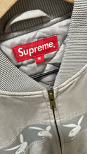 Load image into Gallery viewer, Supreme Playboy Crew Jacket Grey Medium SS19 Bomber
