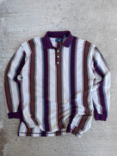 Load image into Gallery viewer, 90’s El Tigre Striped Longsleeve Polo XL
