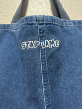 Load image into Gallery viewer, STAY LAME x DirtyDenim Upcycle Denim Tote

