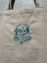 Load image into Gallery viewer, Dirty Denim Teal Embroidery Tote
