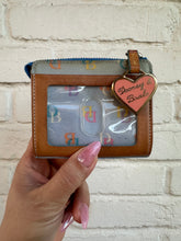 Load image into Gallery viewer, Vintage Dooney &amp; Bourke Baby Blue Rainbow Monogram Wallet/Coinpurse
