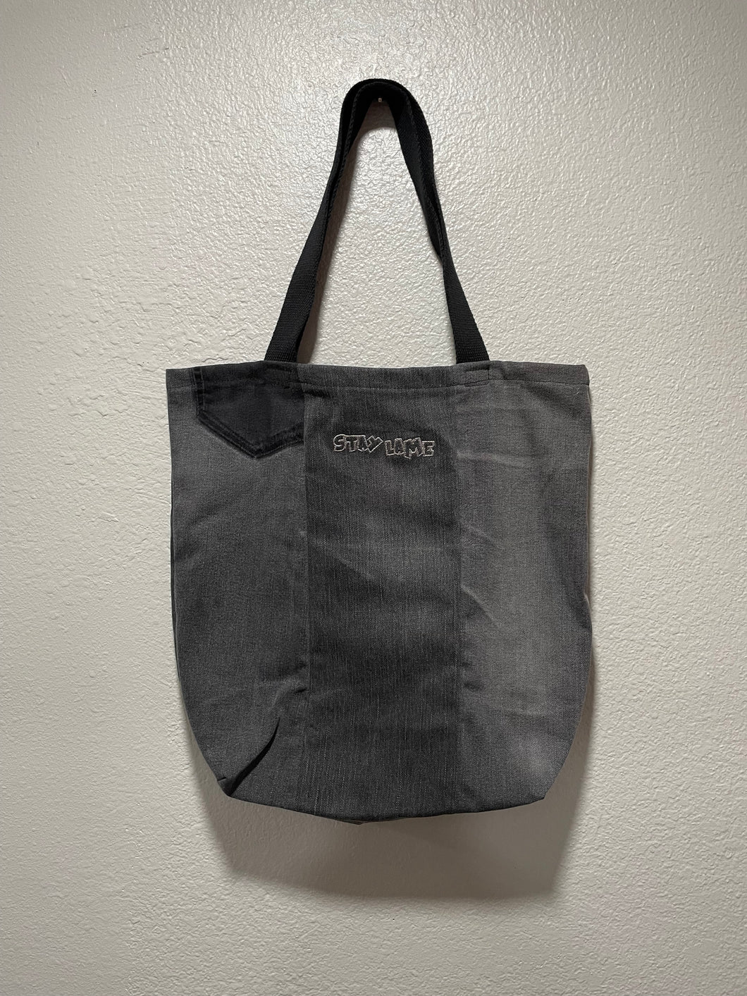 STAY LAME x DirtyDenim Upcycle Patchwork Black Tote