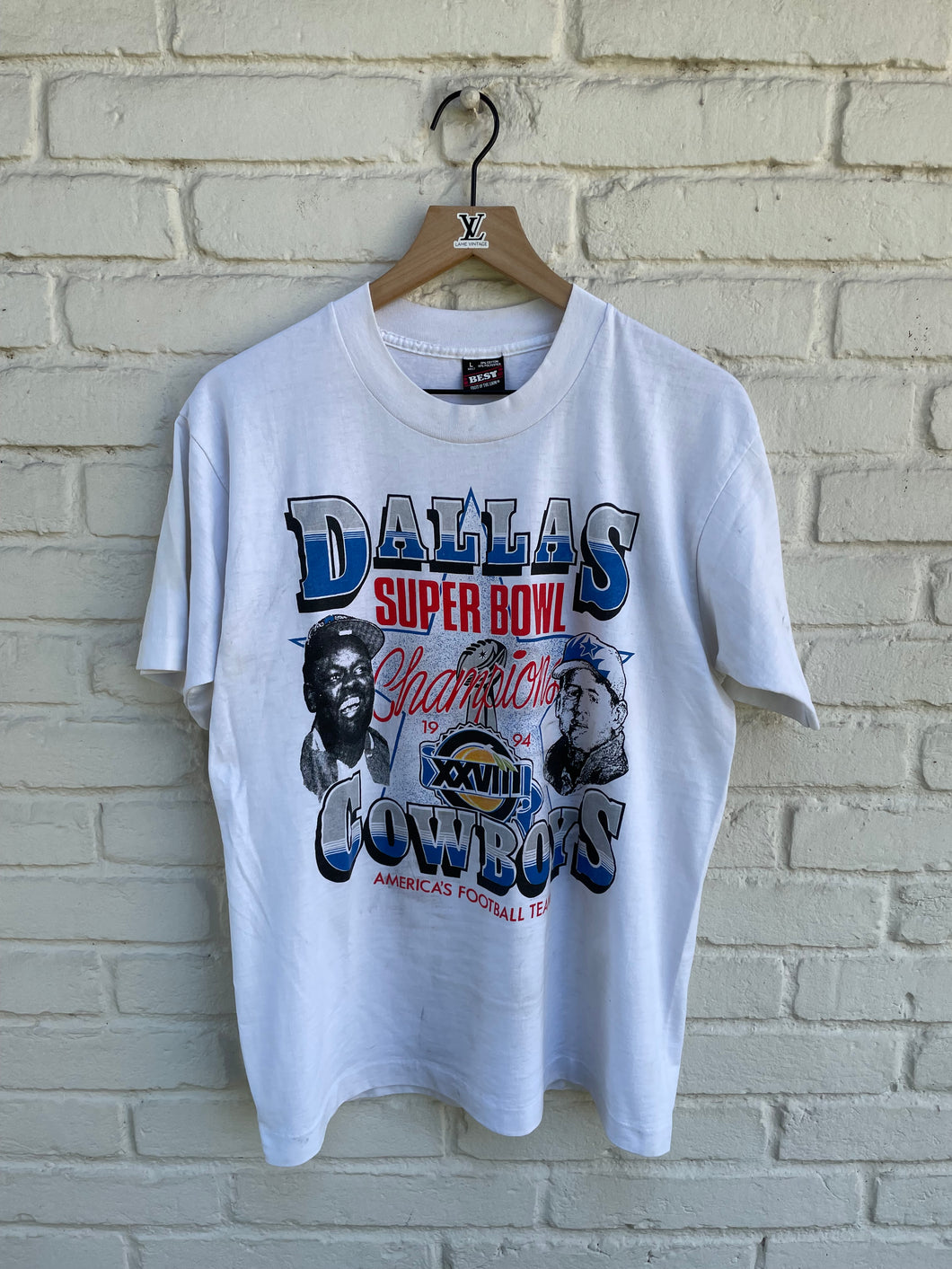 1994 Dallas Cowboys Super Bowl Champions Emmitt Smith, Troy Aikman Bootleg Large