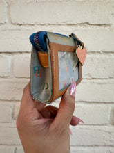 Load image into Gallery viewer, Vintage Dooney &amp; Bourke Baby Blue Rainbow Monogram Wallet/Coinpurse
