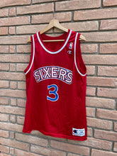 Load image into Gallery viewer, 90’s Champion Philadelphia 76ers Allen Iverson #3 Size 44
