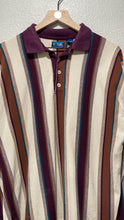 Load image into Gallery viewer, 90’s El Tigre Striped Longsleeve Polo XL
