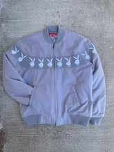 Load image into Gallery viewer, Supreme Playboy Crew Jacket Grey Medium SS19 Bomber
