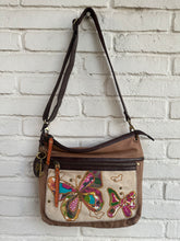 Load image into Gallery viewer, Fossil Butterfly Crossbody Tote Bag
