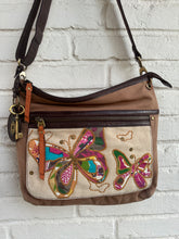 Load image into Gallery viewer, Fossil Butterfly Crossbody Tote Bag
