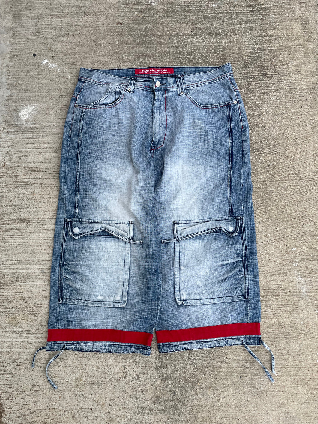 Koman Baggy Jean Shorts Sz 38