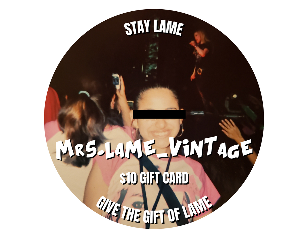 Mrs. Lame Vintage Gift Card